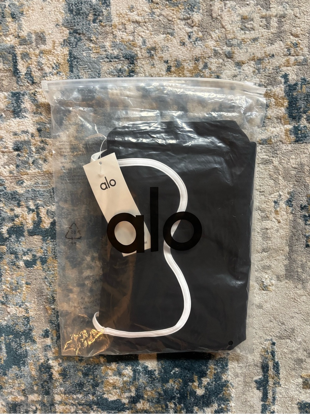ALO Yoga Black Mini Dress with White Piping - Picture 3 of 8